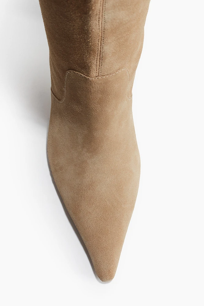 Knee-High Suede Boots