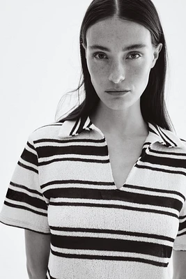 Knit Top with Collar
