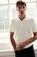 Slim-Fit Textured Polo Shirt