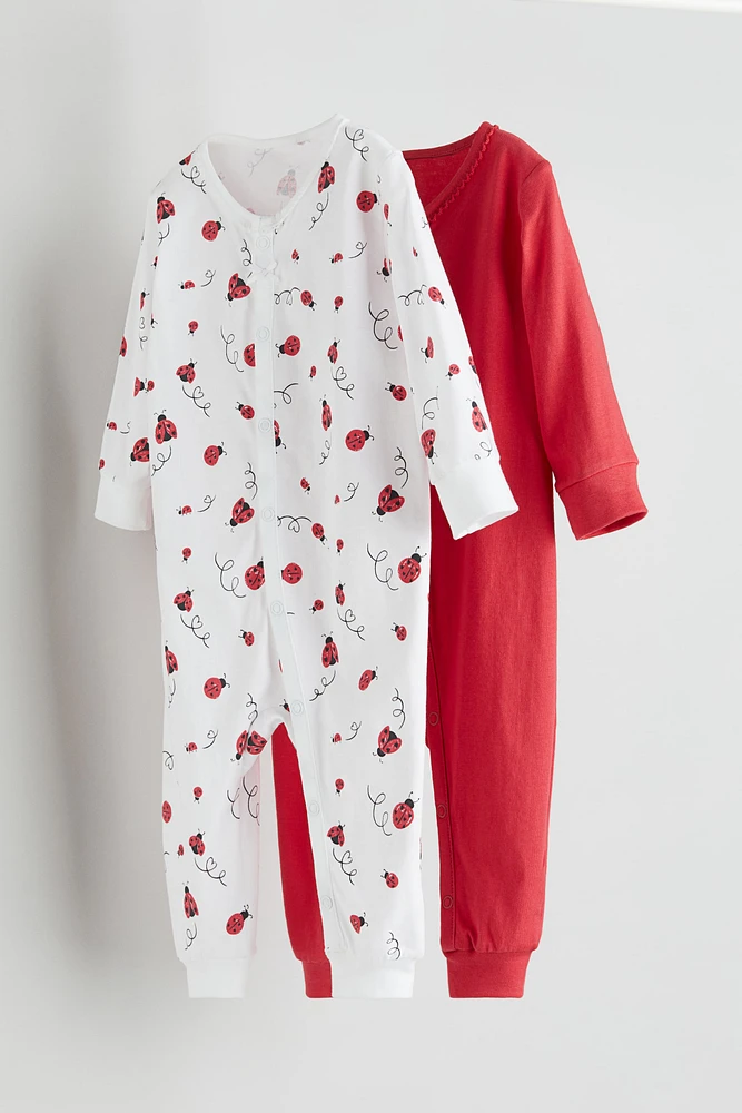 Lot de 2 pyjamas à motif en coton