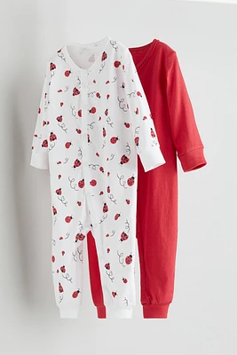 Lot de 2 pyjamas à motif en coton