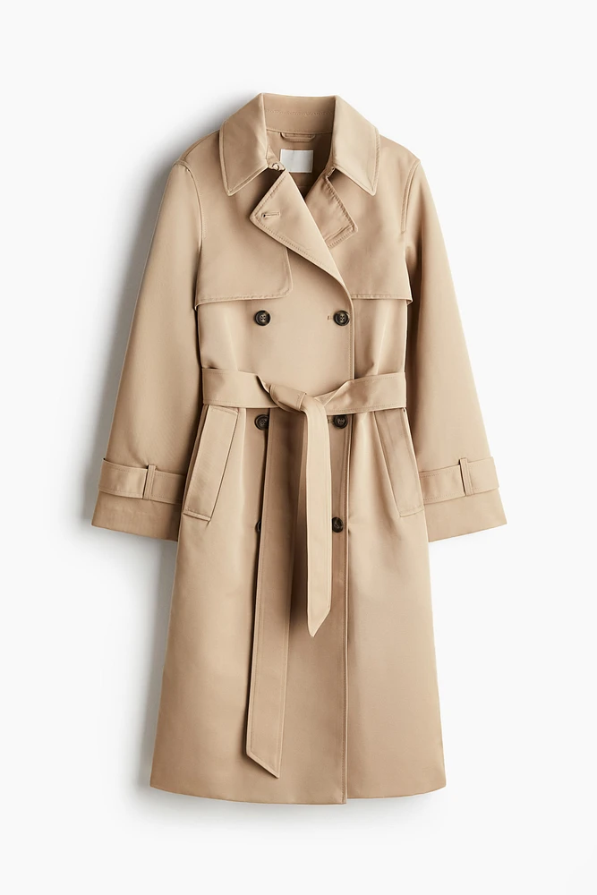 Double-breasted Twill Trench Coat