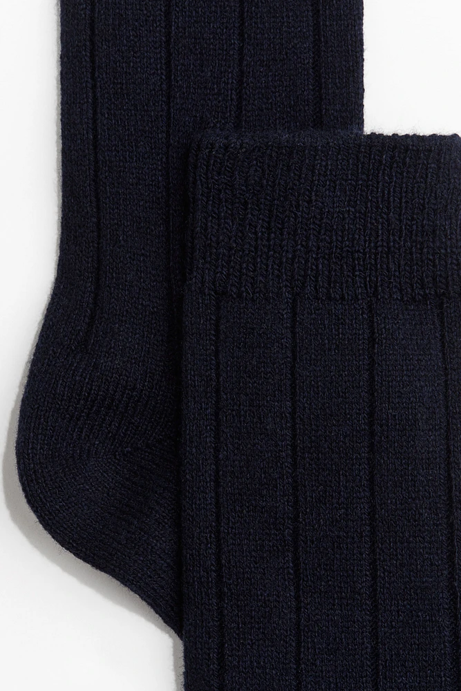 Rib-Knit Socks
