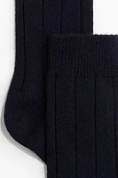 Rib-Knit Socks