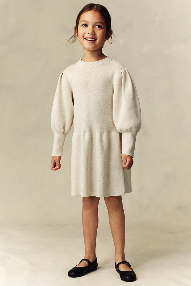 Fine-knit cotton dress