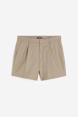 Regular Fit Linen-blend Tailored-look Shorts