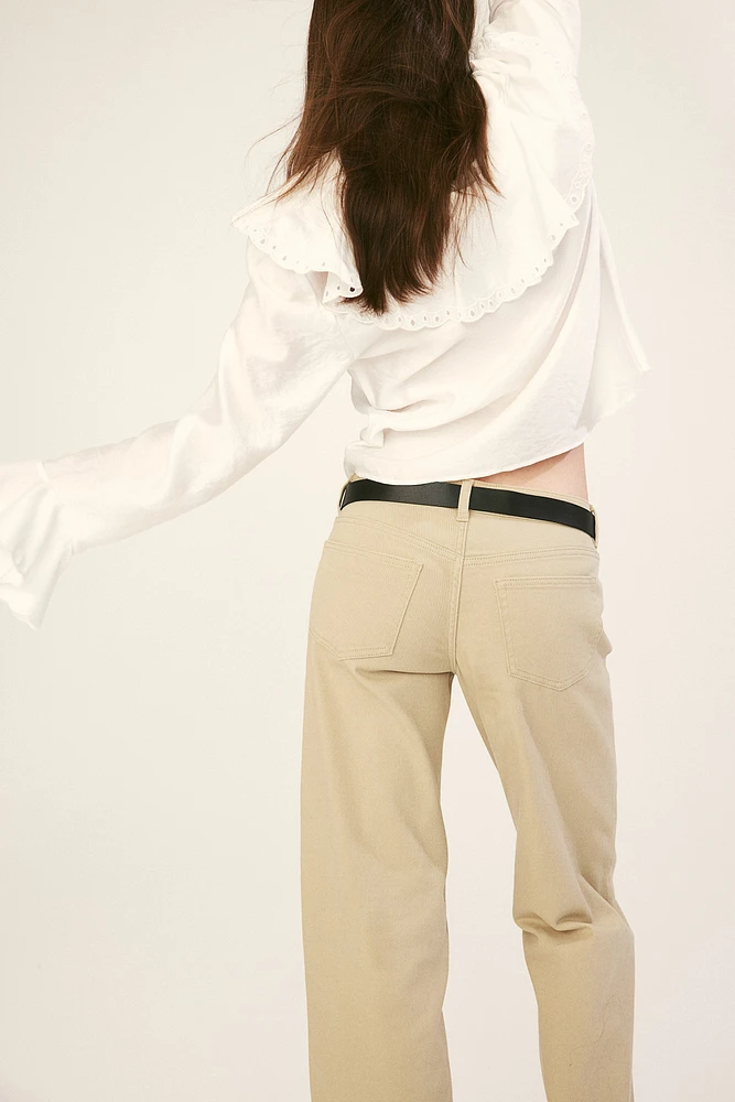 Low-waist Twill Pants