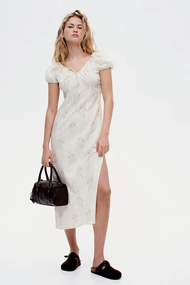 Robe maxi avec détail à nouer