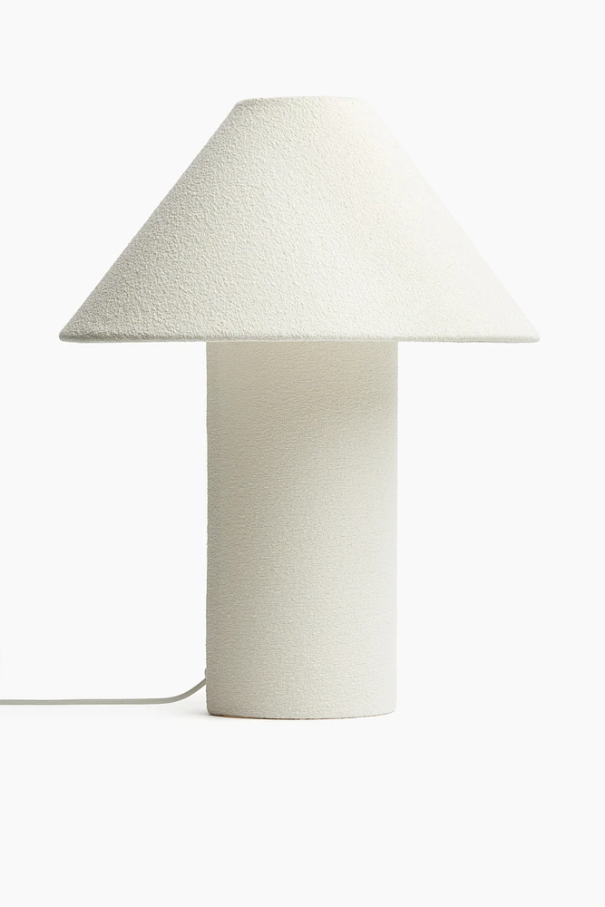 Bouclé-weave table lamp