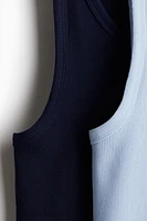 2-pack Slim Fit Ribbed Tank Tops