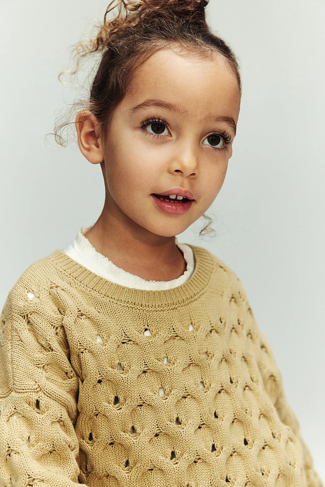 Hole-Knit Sweater