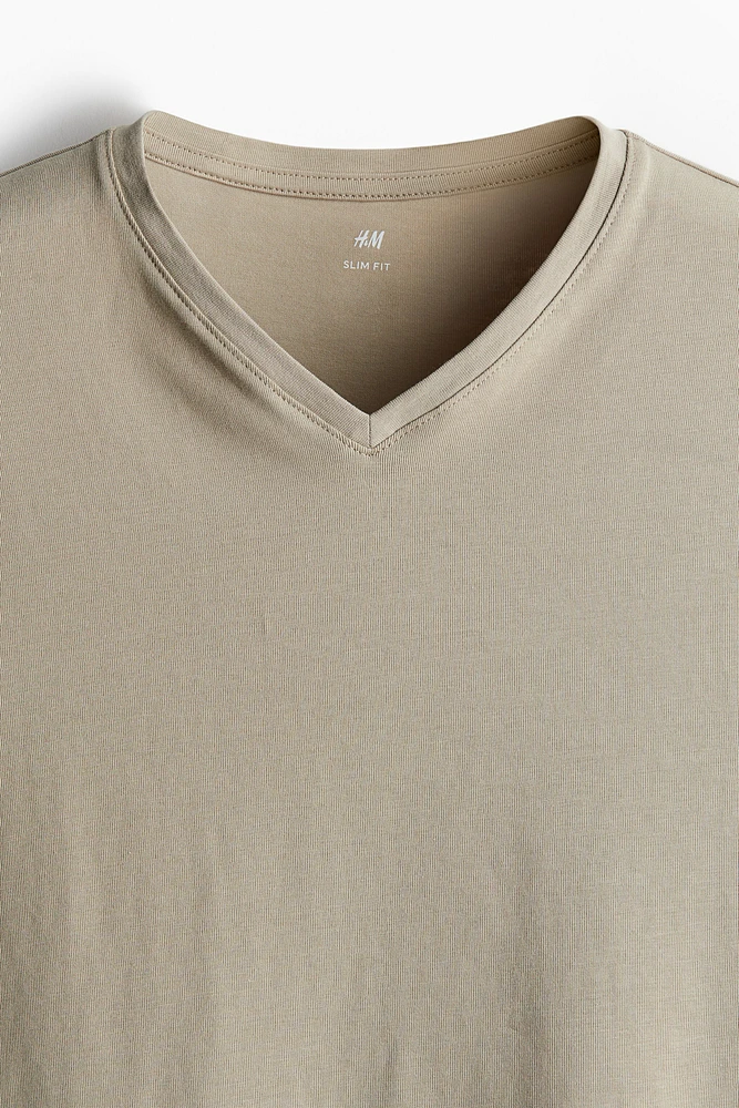5-pack Slim Fit V-neck T-shirts