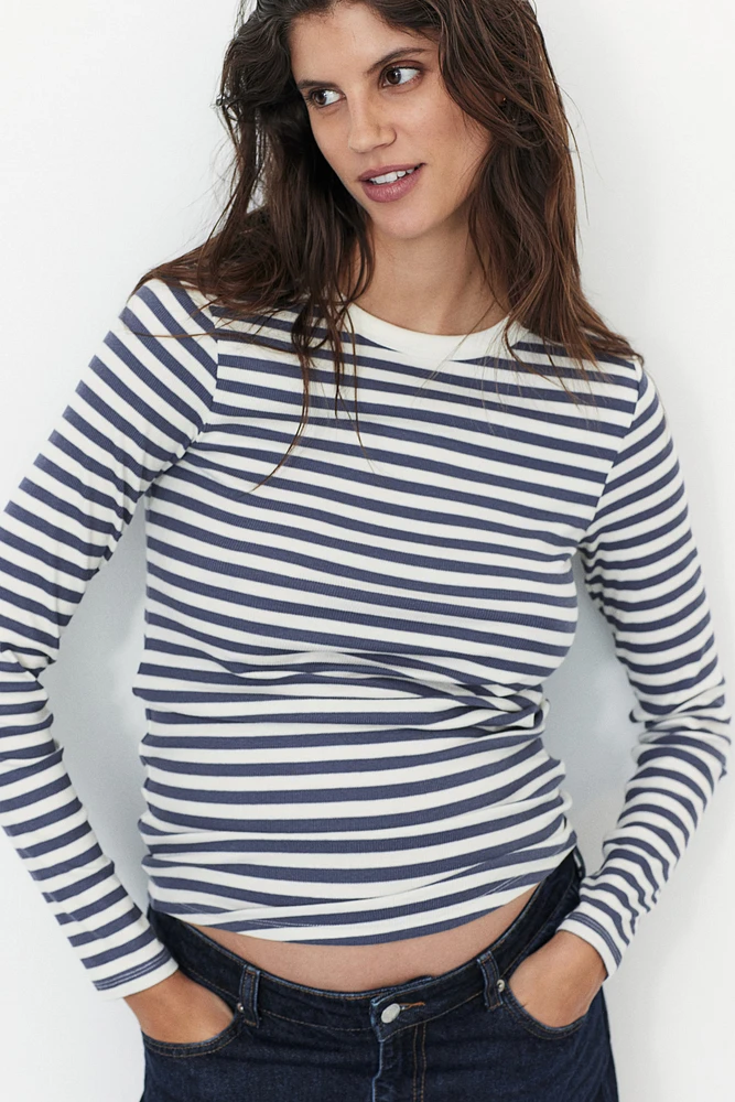 MAMA Ribbed Jersey Top