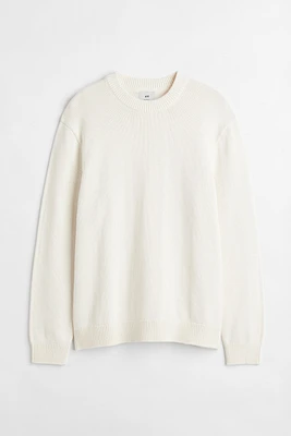 Relaxed Fit Fine-knit Cotton Sweater