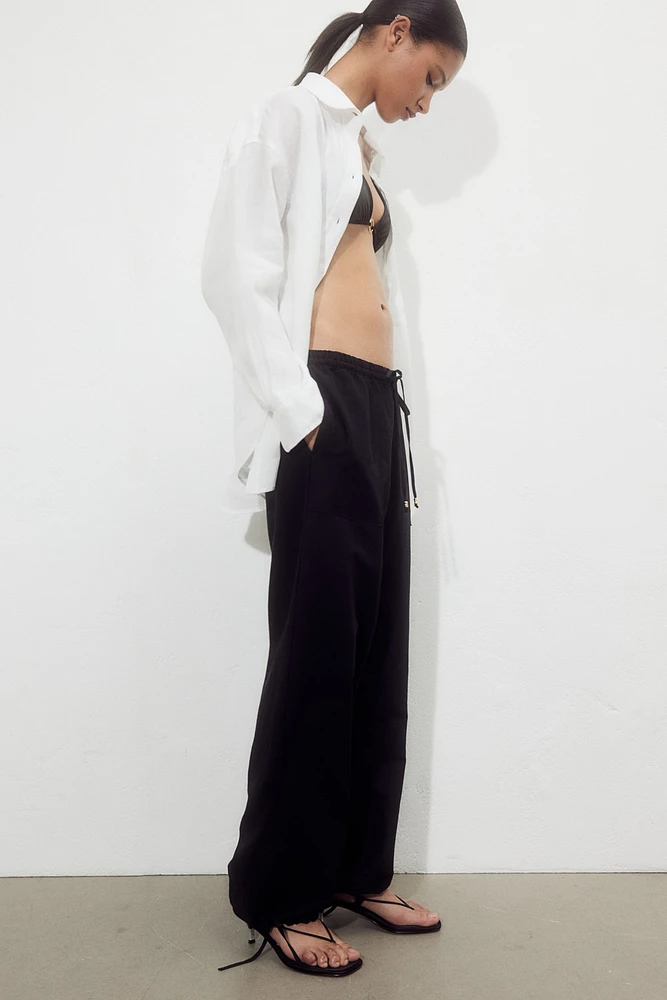 Linen-blend Pull-on Pants