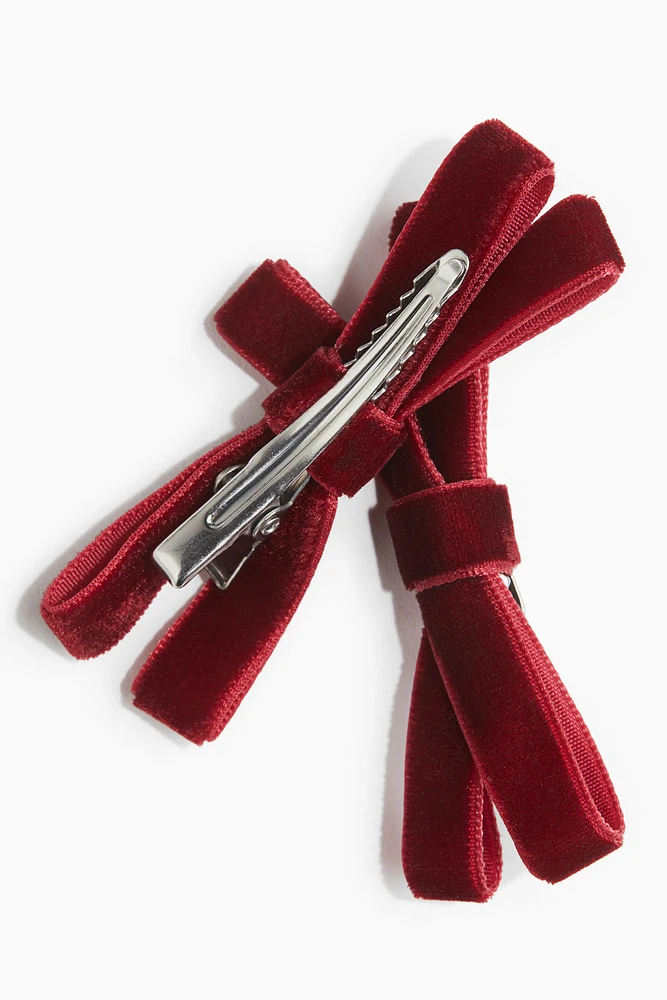 2-pack Velvet Bow Hair Clips