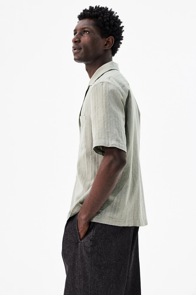 Regular-Fit Linen-Blend Resort Shirt