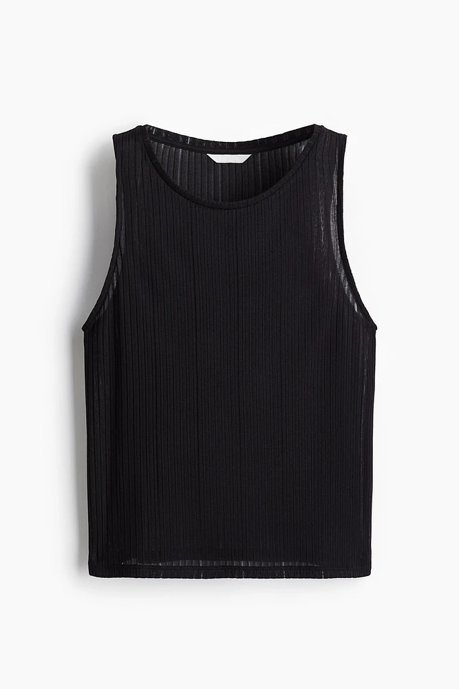 Rib-knit vest top