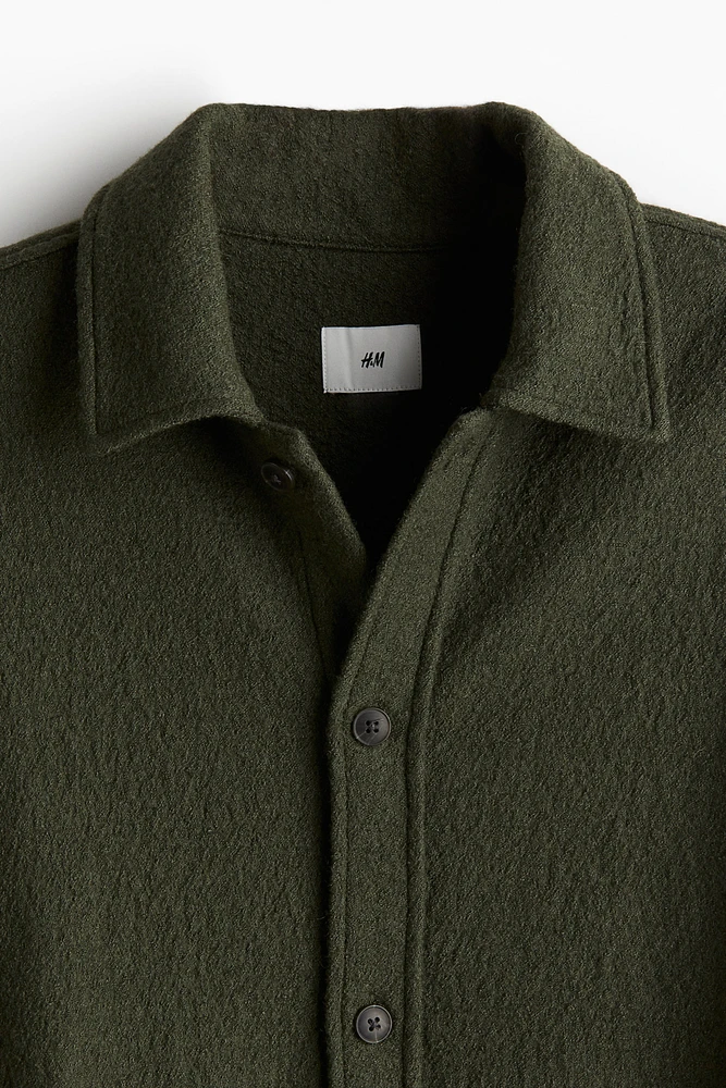 Regular Fit Wool-Blend Overshirt