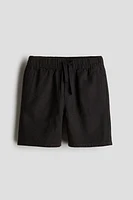 Linen-blend Pull-on Shorts