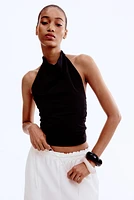 Draped Halterneck Top