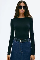 Fine-Knit Cashmere-Blend Top