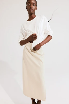 Twill Pencil Skirt