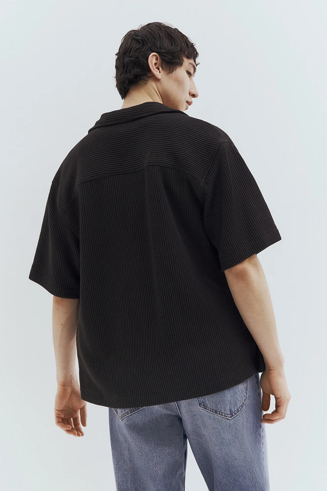 Loose Fit Ribbed Resort Shirt
