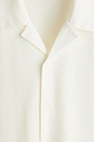 Loose-Fit Mesh Resort Shirt