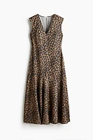 V-Neck Satin Dress