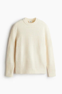 Regular Fit Textured-knit jumper