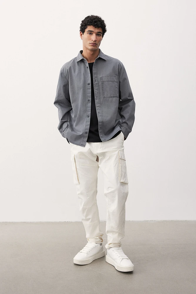 Regular-Fit Twill Overshirt