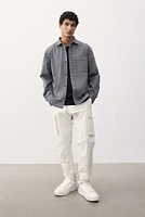 Regular-Fit Twill Overshirt