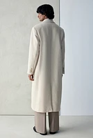 Double-Breasted Wool-Blend Coat