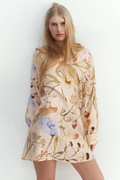 Robe tunique avec ceinture à nouer