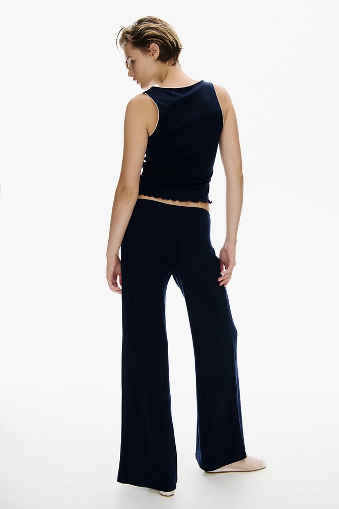 Pointelle Jersey Pants