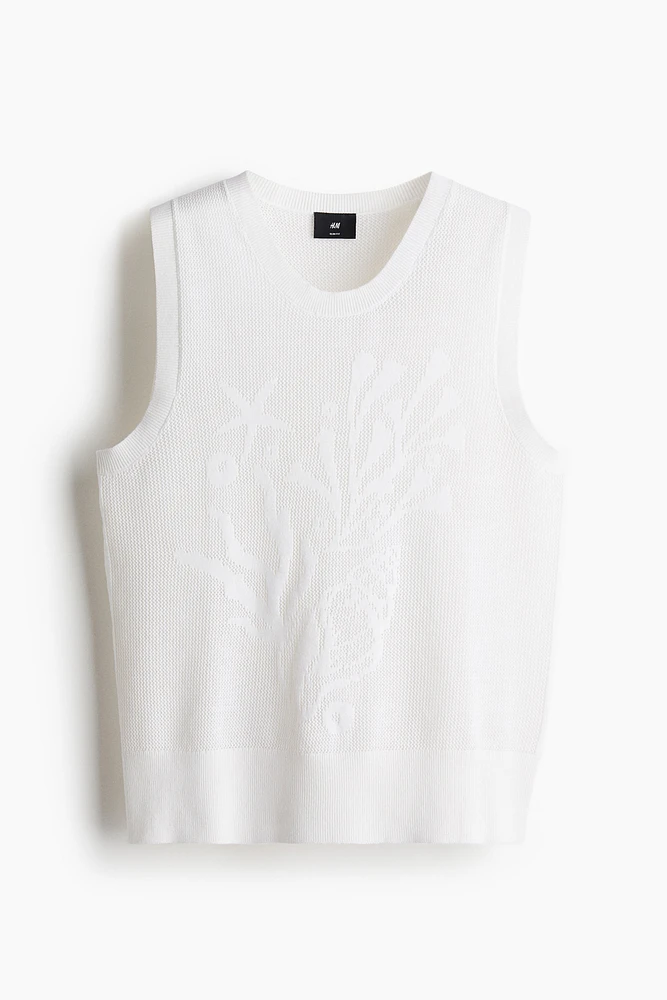 Slim-Fit Jacquard-Knit Sweater Vest