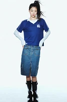 Denim Cargo Skirt