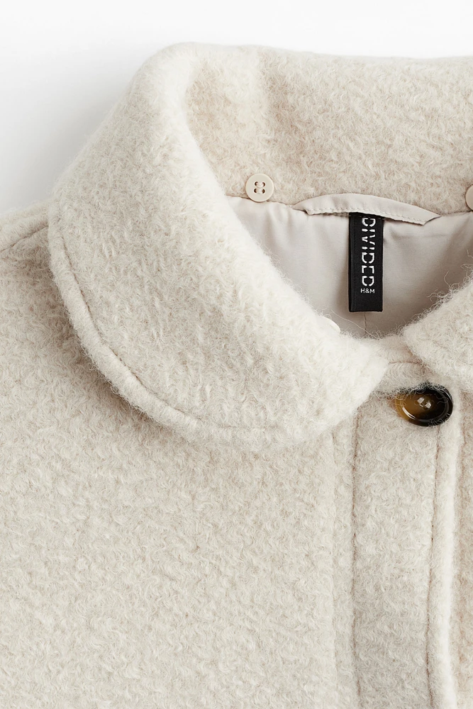 Twill Jacket with Fluffy Collar