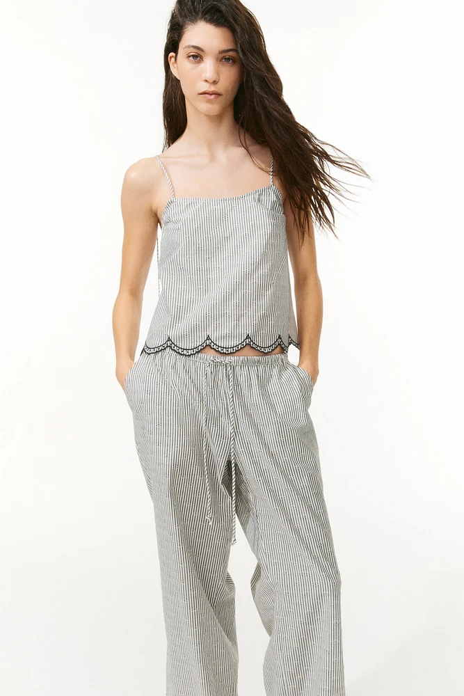 Pantalon droit avec cordon de serrage