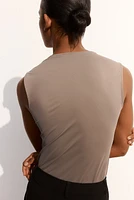 Square-neck Jersey Top