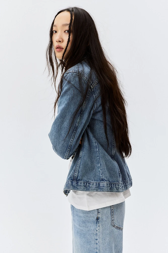 Tapered-Waist Denim Jacket