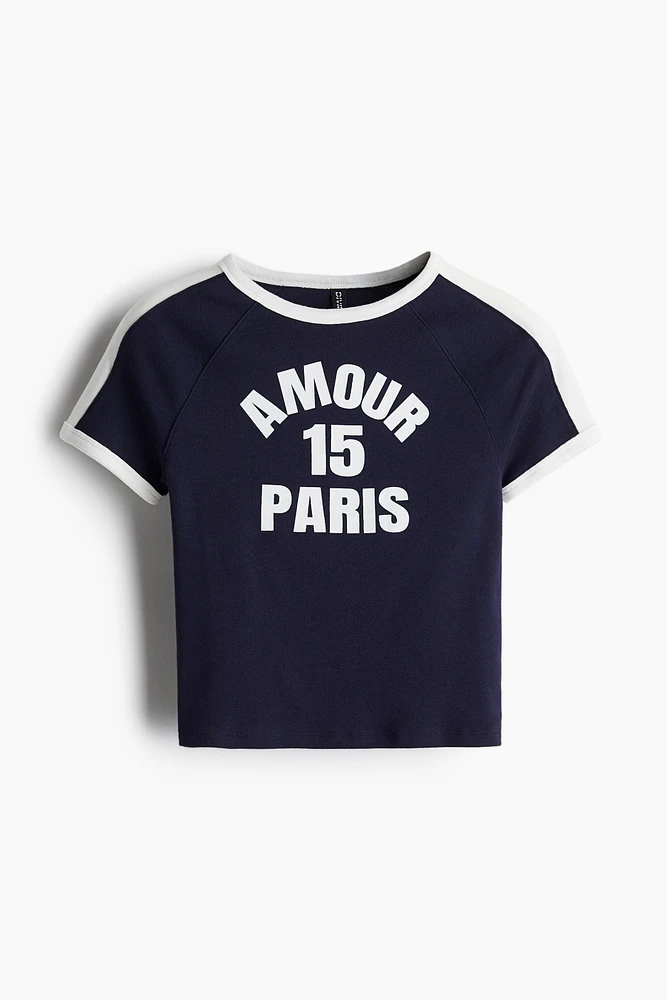 T-shirt court et imprimé