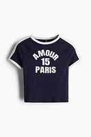 T-shirt court et imprimé