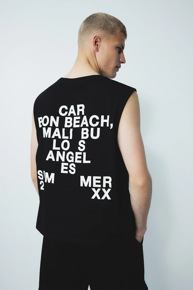 Loose-Fit Printed Tank Top
