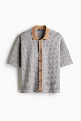 Regular Fit Pointelle-Knit Shirt