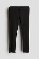 Ribbed Cotton Leggings