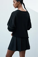 Pleated Jersey Skirt