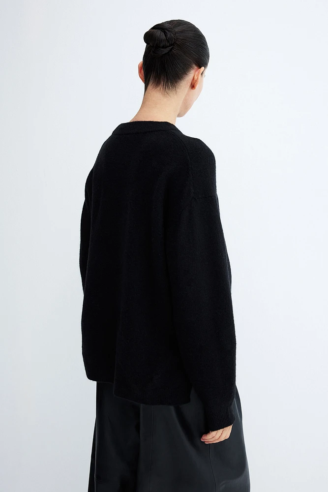 MAMA Slit-Hem Sweater