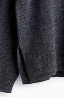 MAMA Slit-Hem Sweater
